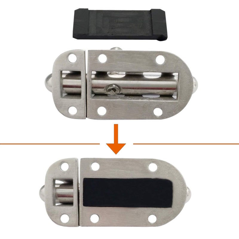 keehui Marine 316 Stainless Steel Heavy Duty 2-3/8 Inch Locker Latch Slide Barrel Bolt for Marine Boat Window/Door/Hatch/Cabinet - Image 4